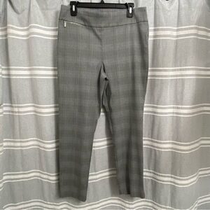 VAN HEUSEN / Houndstooth print Stretch Straight Leg Pants Size 12 Reg